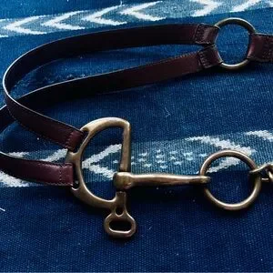 Ralph Lauren Collection ‘06 Dark Brown Leather Chain Link Horse Bit belt Ralph Lauren Horsebit Leather Belt - Brown Belts  main image 3